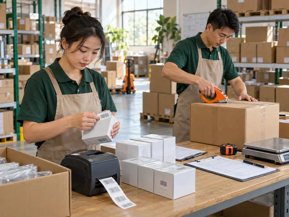 FBA receiving, labelling and carton preparation in China